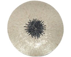 PTMD Wandpaneel Vojtech - 75x8x75 cm - Polyester - Wit