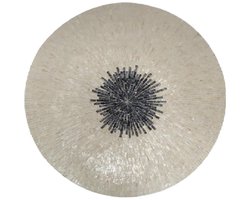 PTMD Wandpaneel Vojtech - 90x8x90 cm - Polyester - Wit