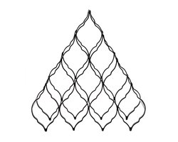 PTMD Waver ijzer pyramide wijnrek maat in cm: 38 x 15 x 43