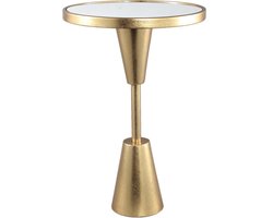 PTMD Welinda Bijzettafel - H60 x Ø40 cm - IJzer - Goud - Spiegelblad