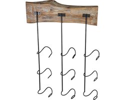 PTMD Wijnrek Yenn naturel hout 70 X 12 X 105