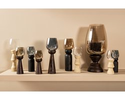 PTMD - Windlicht Qez - Zwart - 20x20x44cm