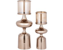 PTMD - Windlicht Uvira - Bruin - 20x20x56cm