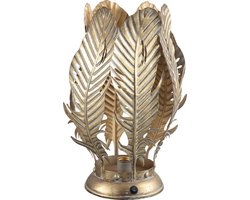 PTMD Yasmine Ronde Tafellamp LED - H37 x Ø24,5 cm - Metaal - Goud