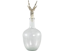 PTMD Ymon Karaf Rendier - H38 x Ø15 cm - Glas - Goud