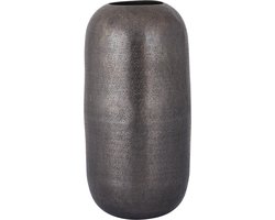 PTMD Yourne Bloempot - 16 x 16 x 33 cm - Aluminium - Zilver