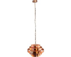 PTMD Zanth Copper Shiny Metal Hanging Lamp Five Layers