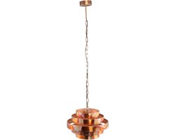 PTMD Zanth Ronde Hanglamp - H136 x Ø42 cm - Metaal - Koper