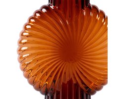 PTMD Zugar Ronde Vaas - 18,5 x 8,5 x 25 cm - Glas - Bruin