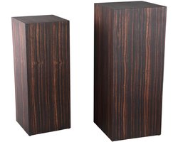 PTMD Zuil Tiess - 35x35x85 cm - Hout - Bruin - Set van 2