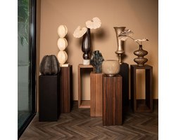 PTMD Zuil Tiess - 35x35x85 cm - Hout - Naturel - Set van 2