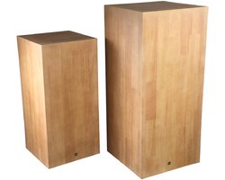 PTMD Zuilen Gustavo - 45x45x100 cm - Hout - Naturel - Set van 2