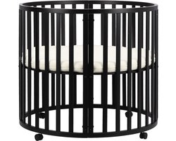 Puck Ronde Box - Zwart - Inclusief Matras