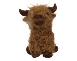 Puckator Deurstopper Highland Koe - 1.2 kg - bruin - knuffeldier - H24 cm - deurstop - binnenderu en buitendeur