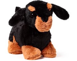 Puckator deurstopper teckel - deurstop hond - deurbuffer teckel 28x23 cm - zwart bruin