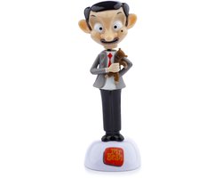 Puckator Solar bewegend figuur - Mister Bean - kunststof - 12 cm - cadeau - gadget - met Teddy
