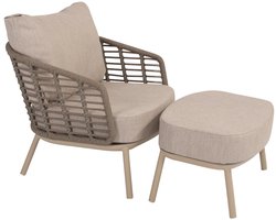 Puglia loungestoel incl. voetenbank