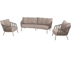 Puglia stoel bank loungeset 3 delig organic latte Taste 4SO