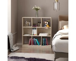 Pugsdrly Boekenrek Rekkenrek 8 planken 97.5 x 30 x 100 cm eikenlook