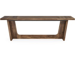 Pugsdrly Bureau, computertafel, 180 x 79 x 75 cm, groot bureau, pc-tafel, bureautafel, werktafel, eettafel, kantoormeubilair, computertafel, vergadertafel voor thuiskantoor, rustiek bruin