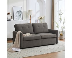 Pugsdrly Donkergrijze 2-zits bank met opberglades