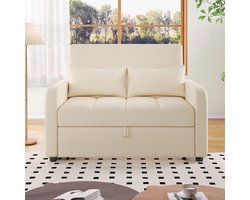 Pugsdrly Multifunctionele opklapbare slaapbank, verstelbare rugleuning, ideaal voor kleine appartementen en studentenwoningen, 180 x 127 cm Comfortabele slaapbank