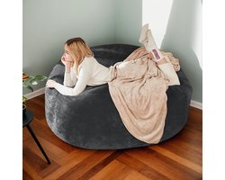 Pugsdrly Pouf 90, poef, bank voor volwassenen, zachte en comfortabele leesfauteuil, geschikt voor slaapkamers, balkons en andere plaatsen
