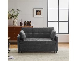 Pugsdrly [Slaapbank] Tweezitsbank, tweepersoons slaapbank, verstelbare rugleuning, chenille stof, schuim met hoge dichtheid, salonbank, bank met slaapfunctie