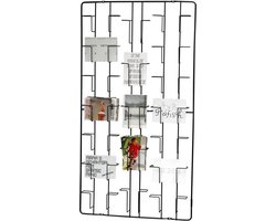 PUHLMANN - frame, kaarten, CARD FRAME, 7 mm staal, 19 vakken, zwart