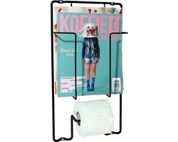 PUHLMANN - frame, wc rol, 1 vak, tijdschriftenrek, ROLL MAG, 7 mm staal, zwart