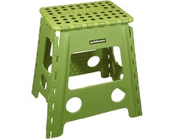 PUHLMANN - inklapbare kruk, JAMES, plastic, groen, 40 cm hoog, max 90 kilo