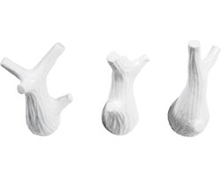 PUHLMANN - wandhaak, takjes, set/3, 3 LITTLE TWIGS, polystone, wit