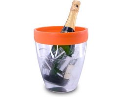 Pulltex ICE BUCKET Silicone transparant + oranje rand