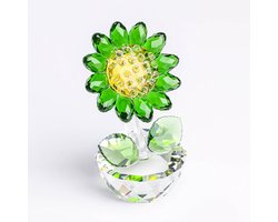 PULUZ 1 Stuk groente Zonnebloem Kristallen Sculptuur - Glas Decoratie Voor Thuis En Kantoor - 52x88mm - Tafel Stilleven Cadeau