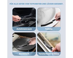 PULUZ - 3 Stuks Multifunctionele Lange Reinigingsborstel - Harde Haren Voor Badkamer WC Dode Hoeken - Zwart