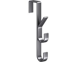 PULUZ - Handdoekhaken voor over de deur - 3-pack 7,5 inch grijze koolstofstalen zakhaken - voor handdoeken-schorten-doeken en tassen in de keuken-badkamer en slaapkamer (grijs)