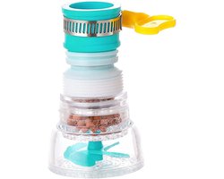 PULUZ Kraanfilter Met Maifansteen - 360° Draaibare Waterbesparende Douchekop - Uitschuifbare Kraanverlenger Blauw - Universele Montage