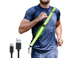 PULUZ Reflecterende led-riemsjerp, veiligheidslichten voor wandelaars 's nachts, hoge zichtbaarheid, reflecterende loopuitrusting voor mannen, vrouwen, kinderen, nachtwandelingen met de hond