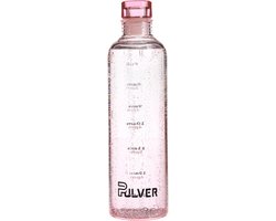 Pulver - Glazen Drinkfles Drinkfles – BPA Vrij – 500 ml - Waterfles met draaidop – Drinkfles – lek vrij - thee / koffie - healthy - Roze