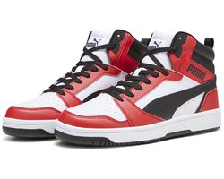 PUMA Rebound v6 Unisex Sneakers - PUMA White-PUMA Black-For All Time Red