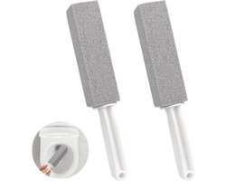Pumice Steen met Handvat voor Toilet, Effectieve Toiletborstel met Antislip Handvat voor Huishoudelijk Gebruik, 2 Stuks voor Badkamer en Keuken Schoonmaak