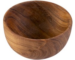 Pure Acacia Wood Aardewerk Schaaltje | Kommetje | Tapasschaaltje | Klein Schaaltje | Servies Schaaltje | Woonaccessoire 10x5 cm