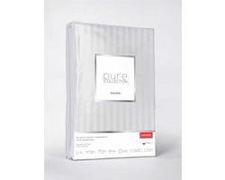 Pure Collectie Katoenen Damast Beddengoed 160x200 Zilver