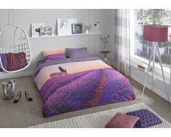 Pure dekbedovertrek lavendel - 1 persoons 140x200/220 cm - Paars - Microvezel