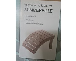 Pure Voetenbankje Wit/Blanco 50x53x33cm