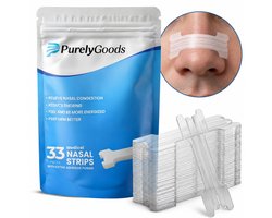 PurelyGoods® Neusstrips 33 Stuks - Anti Snurk - Transparant - One Size