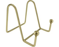 Purepeak Bordenstandaard voor Sierborden - Bordenhouder Geschikt voor Borden van 10 tot 23 cm Hoog - Bordenrek - Goud