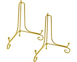 Purepeak Bordenstandaard voor Sierborden Set - 2 Stuks - Bordenhouder Geschikt voor Borden tot 27 cm Hoog - Bordenrek - Goud