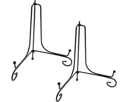 Purepeak Bordenstandaard voor Sierborden Set - 2 Stuks - Bordenhouder Geschikt voor Borden tot 27 cm Hoog - Bordenrek - Zwart