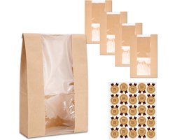 Purepeak Broodzakken Set 50 Stuks - Wegwerp Broodzak - Papier - Voor Zelfgebakken Brood